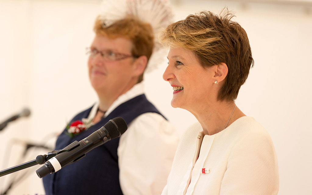 Discours officiel prononcé par la Présidente de la Confédération, Simonetta Sommaruga (Photo: SSUP)