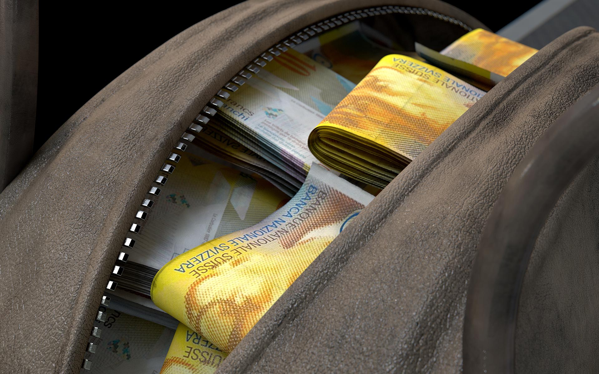 Sac contenant de l'argent